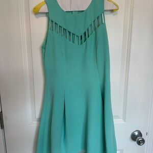 Adelyn Rae Green Halter A-Line Mini Dress